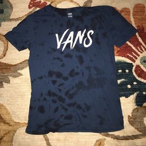 Distressed tie-dye vans tee